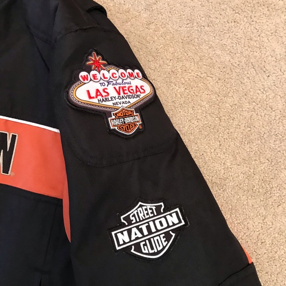 Harley Davidson Motorcycle Riding Jacket Mens 3XL XXXL  Las Vegas Kingman Patch - Picture 6 of 13